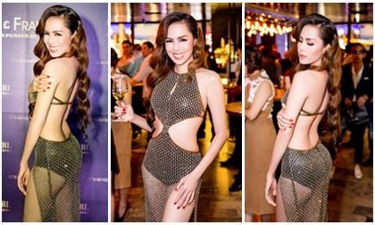 Á hậu Tố Uyên diện áo dây mỏng manh tự tin khoe lưng trần gợi cảm