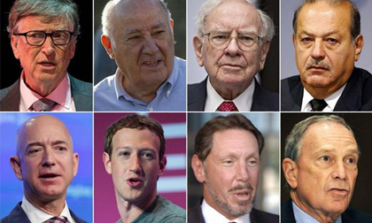 8 tỷ phú sở hữu tài sản bằng một nửa dân số thế giới