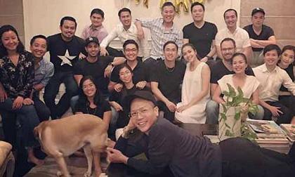 Tăng Thanh Hà lộ rõ bụng bầu những tháng cuối thai kỳ trong tiệc sinh nhật chồng