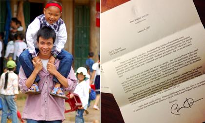 Chàng trai Việt nhận được thư hồi đáp của cựu Tổng thống Mỹ Obama