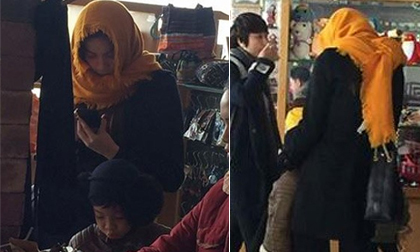 Hồ Ngọc Hà 'ngụy trang' bịt kín mặt đi du lịch Sapa