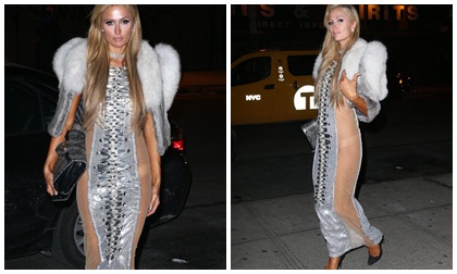 Paris Hilton gây 'nhức mắt' với mốt khoe nội y táo bạo