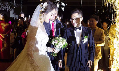 Á hậu Hoàng Anh khoe nhan sắc rạng rỡ trong tiệc cưới sang trọng