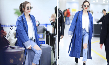 Diện đồ rách nham nhở, Dương Mịch vẫn cực sành điệu