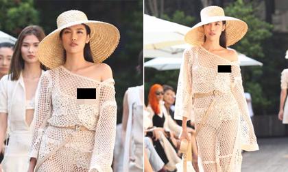 Bị lộ hàng, Lan Khuê vẫn tự tin trình diễn thời trang