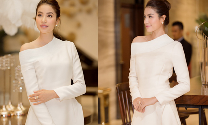 Phạm Hương diện đầm ngắn Dior để lộ vai trần xuyến xao