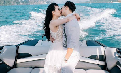 Thành Trung MC và vợ mới cưới hôn nhau đắm đuối trước biển