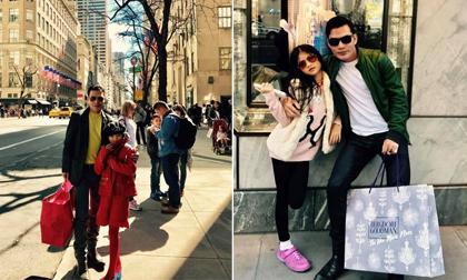 Trần Bảo Sơn và con gái thỏa sức vui chơi, mua sắm ở Mỹ