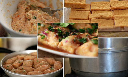 Đậu nhồi tôm sốt dầu hào - món ăn bổ dưỡng, không ngán