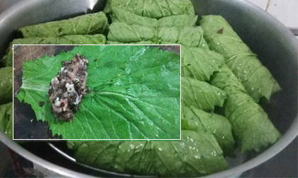 Thịt cuộn lá cải xanh hấp - món ngon bổ dưỡng