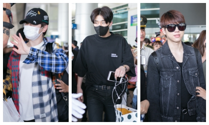 Dù bịt mặt kín mít, nhóm nhạc Hàn Infinite vẫn gây náo loạn sân bay Việt Nam