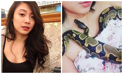 Cô giáo xinh như hot girl có sở thích ngủ... cùng rắn