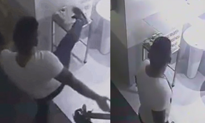 Giả vờ đi vệ sinh, 'soái ca' trộm tiền lẻ trong thùng từ thiện