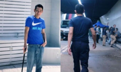 Lưu Đức Hoa gầy gò chống gậy xuống phố sau tai nạn ngã ngựa tại Thái Lan