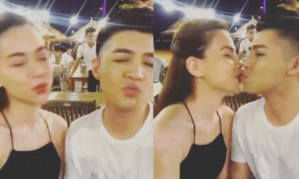 Hậu chia tay đại gia kim cương Hồ Ngọc Hà 'khoá môi'  trai lạ