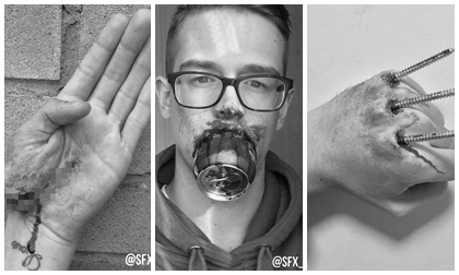 Hé lộ sự thật đằng sau những vết thương hãi hùng trên phim kinh dị