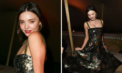Miranda Kerr gợi cảm 'chết người' với đầm sequin lấp lánh