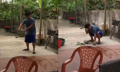 'Cười bò' với clip thanh niên loay hoay học cách vẩy rau sống