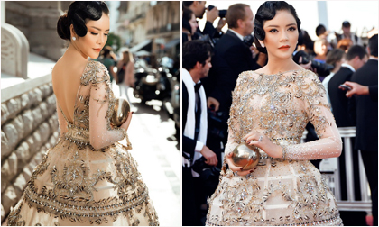 Thiết kế Việt tiếp tục giúp Lý Nhã Kỳ tỏa sáng trên thảm đỏ LHP Cannes ngày 6
