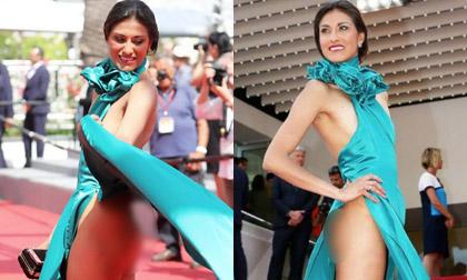 Thảm đỏ LHP Cannes nháo nhào vì nữ diễn viên vô danh mặc hở bạo