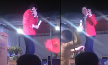 Ca sĩ Lưu Chí Vỹ bị khán giả tạt nước đuổi đánh vì đến trễ 2 tiếng