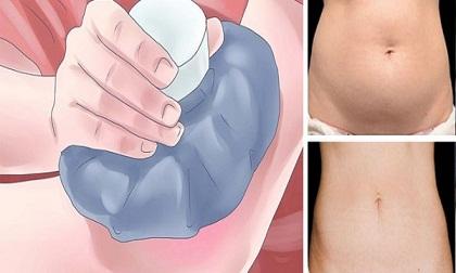 Đắp túi đá lạnh 30 phút mỗi ngày, mỡ bụng, mỡ đùi 'biến' hết ngay