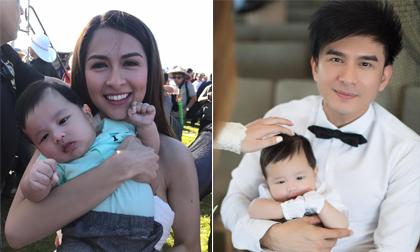 Con trai Đan Trường là em bé may mắn của Vbiz khi được 'Mỹ nhân đẹp nhất Philippines' bế