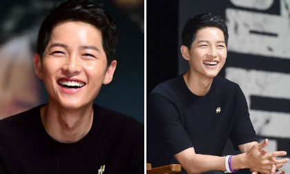 Song Joong Ki lộ nếp nhăn tuổi tác khi cười thả ga trong họp báo phim 'bom tấn'