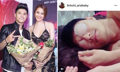 Linh Chi bị 'ném đá' khi đặt miếng dán ngực lên mắt Lâm Vinh Hải