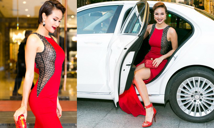 Phương Mai mặc xuyên thấu, khoe ngực nóng bỏng khi làm MC