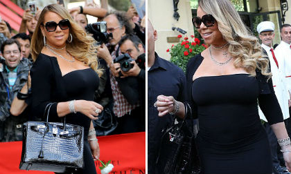 Đeo trang sức đầy người nhưng Mariah Carey lại 'quên' không mặc nội y