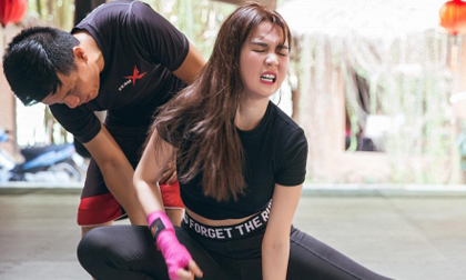 Ngọc Trinh mướt mồ hôi tập võ nuôi mộng làm 'đả nữ' điện ảnh