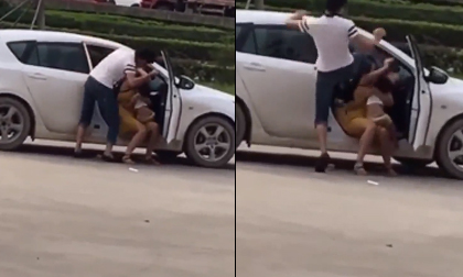 Người đàn ông đánh phụ nữ đang bế con nhỏ dã man khiến dư luận phẫn nộ