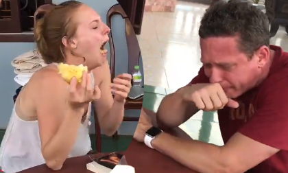 'Chết cười' khi xem đôi bạn Tây lần đầu ăn thử sầu riêng