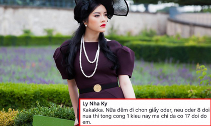 Lý Nhã Kỳ tậu tới 17 đôi giày hàng hiệu cùng một kiểu