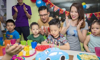 Vợ chồng Đan Lê tổ chức tiệc sinh nhật vui vẻ cho con trai