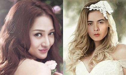 Hồ Quang Hiếu khoe ảnh ghép diện váy cô dâu, Bảo Anh tiết lộ mình chỉ là 'bình phong'