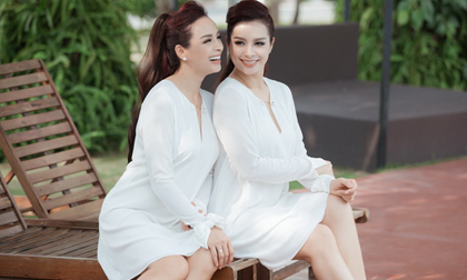 Chị em Thúy Hằng - Thúy Hạnh khoe nhan sắc 'hoa nhường nguyệt thẹn'