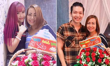 Khởi My rạng rỡ đến mừng sinh nhật mẹ chồng tương lai