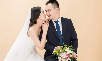 Ảnh cưới đẹp lung linh của Á hậu Đại dương và chồng giảng viên Đại học