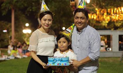 Vợ chồng Thanh Thúy - Đức Thịnh tổ chức sinh nhật ngoài trời cho con trai