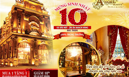 Ưu đãi đến 50% mừng sinh nhật Angel Beauty tròn 10 tuổi