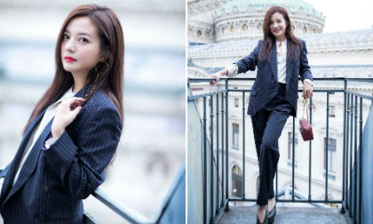 'Én nhỏ' Triệu Vy gây ấn tượng bởi style thanh lịch tại 'Tuần lễ thời trang Paris'