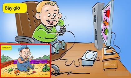 Bộ ảnh cho thấy sự khác biệt giữa trẻ em xưa và nay