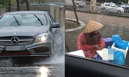 Phản ứng của cô gái khi bạn trai phóng xe sang làm bẩn người mẹ bán cá trên vỉa hè khiến ai cũng cảm phục