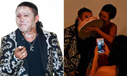 Kasim Hoàng Vũ bị cô bạn thân ốp cả chiếc bánh kem lớn vào mặt trong ngày sinh nhật 