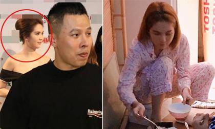 Sau ồn ào ngó lơ Khắc Tiệp, Ngọc Trinh được khen ngợi hết lời khi mặc 'kín cổng cao tường' vào bếp