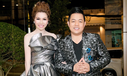 Bắt gặp Hoa hậu Bùi Thị Hà và ca sĩ Quang Lê đi dự sự kiện