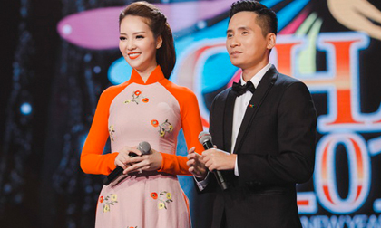 Á hậu Thụy Vân thay 4 bộ trang phục trong buổi ghi hình