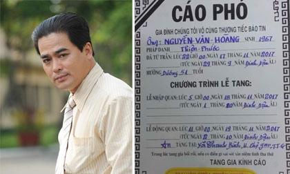 Diễn viên Nguyễn Hoàng qua đời ở tuổi 51 sau 2 năm tai biến